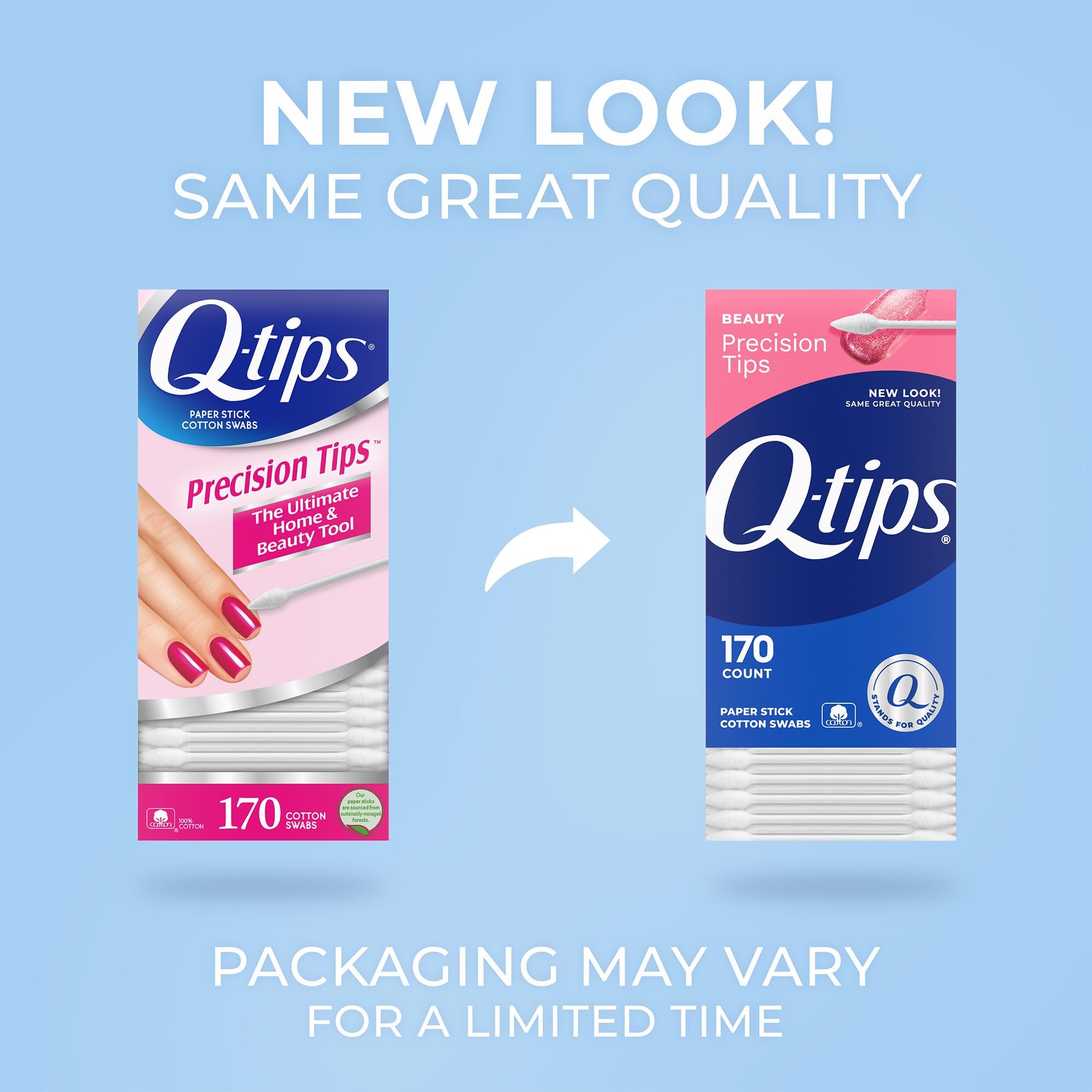 Q-tips para arte de uñas limpio y detallado.