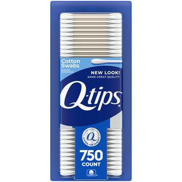 Bastoncillos Q-tips originales de algodón para uso diario y cuidado rápido.