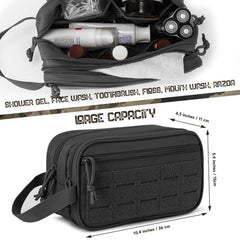 QT&QY bolsa higiene táctica con compartimentos secos y húmedos para organización