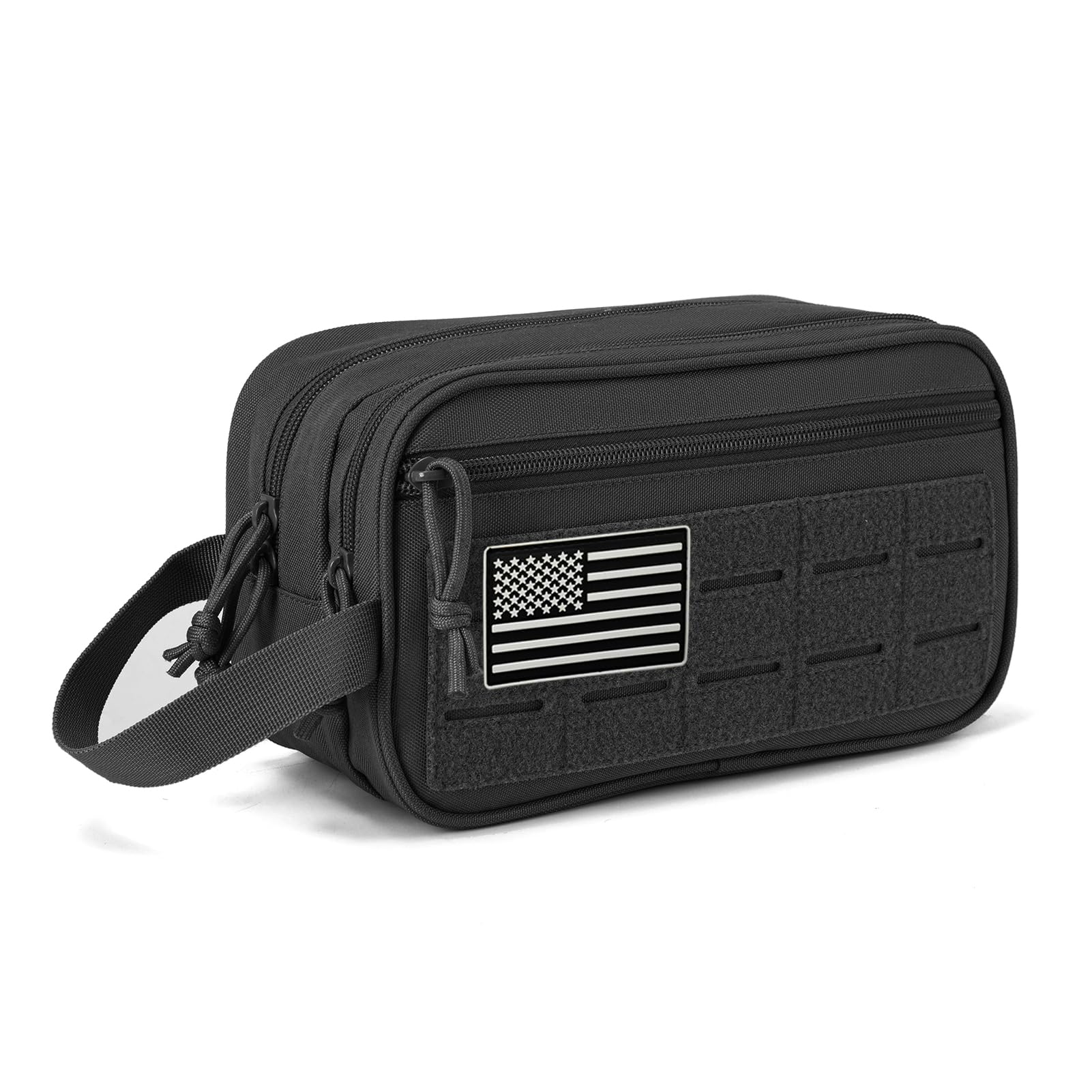 QT&QY bolsa higiene táctica frente amplia, acceso rápido para viaje