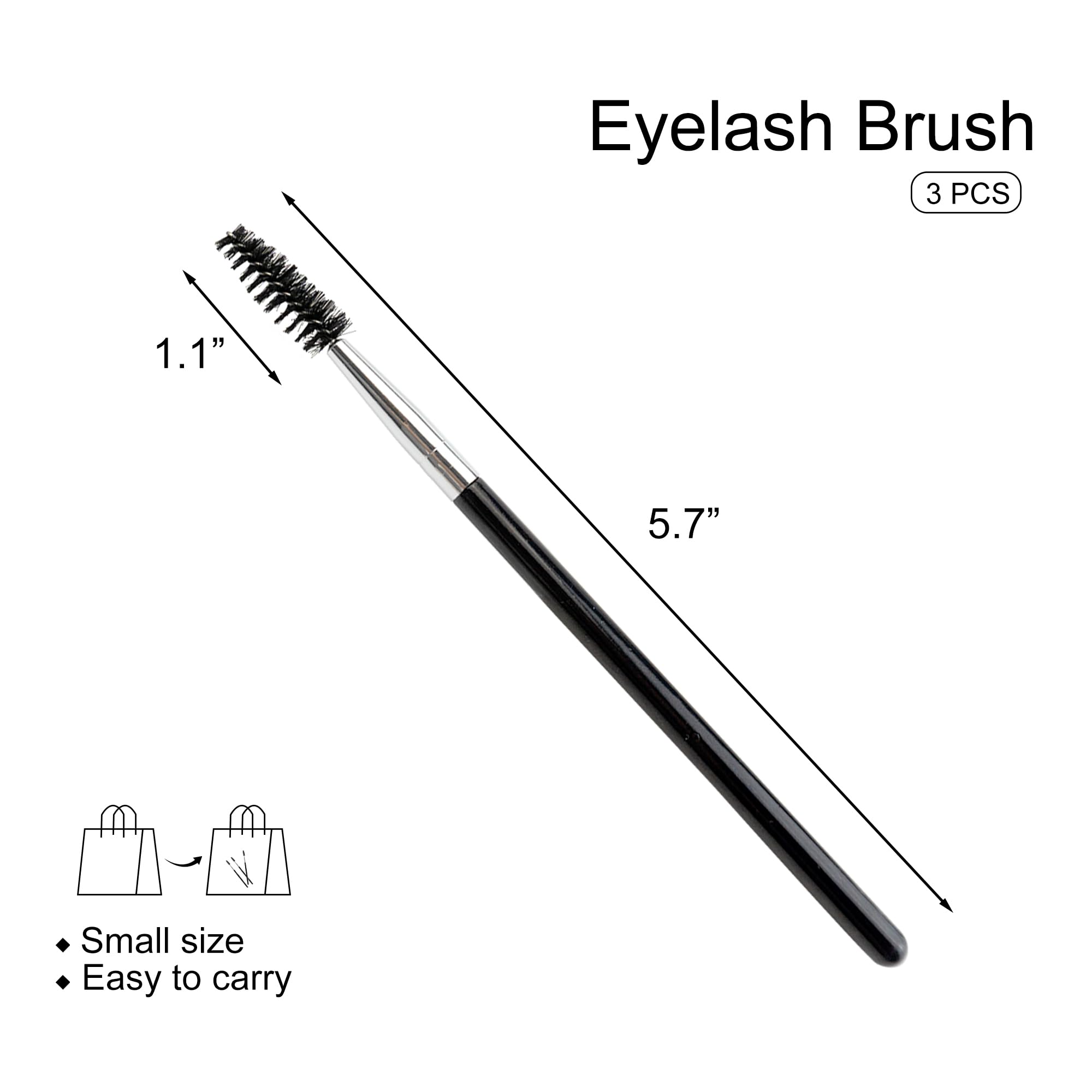Brocha para cejas Quacc de precisión, ideal para peinar y definir.