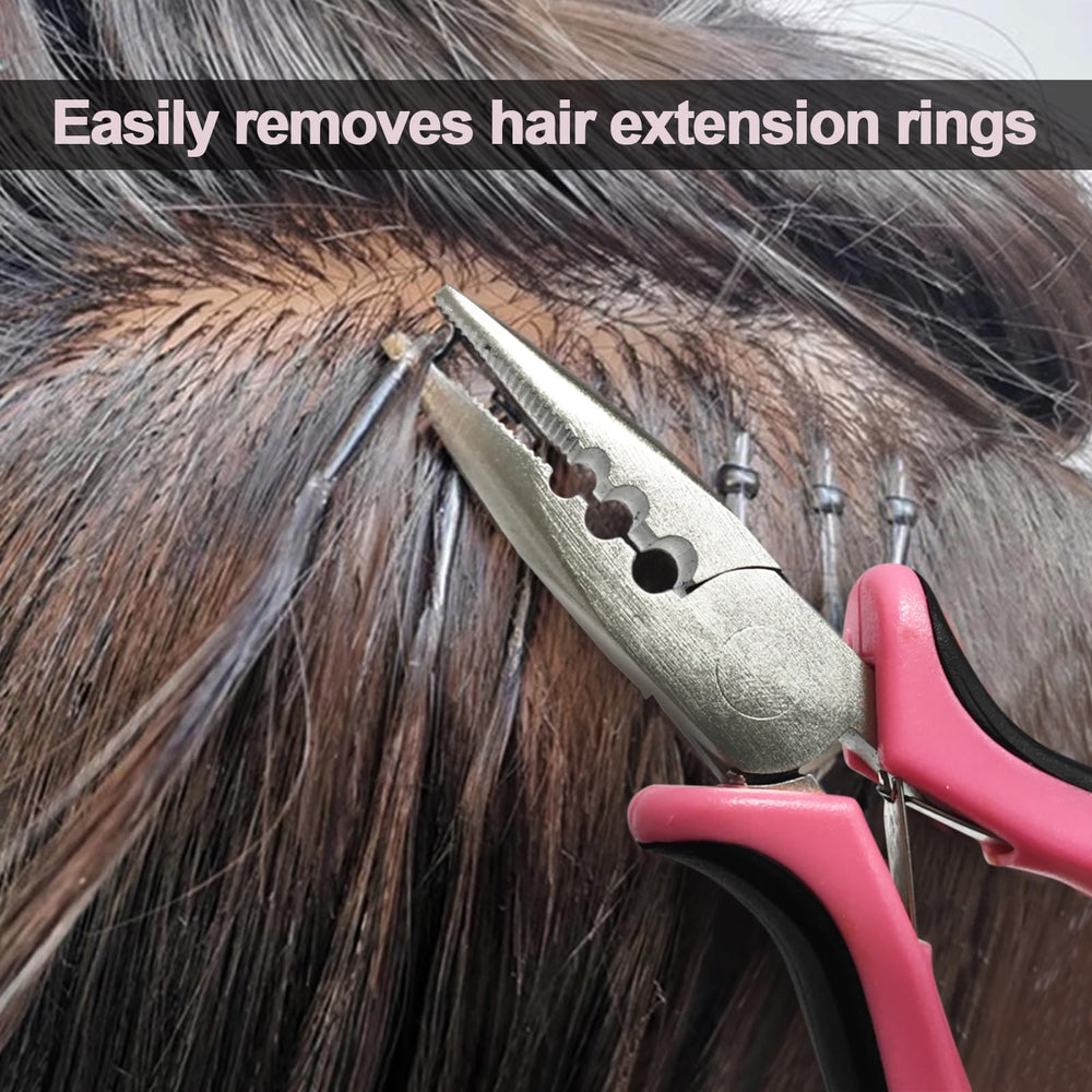 Quacc pinzas compatibles con herramientas para extensiones, uso profesional o bricolaje, rosa.