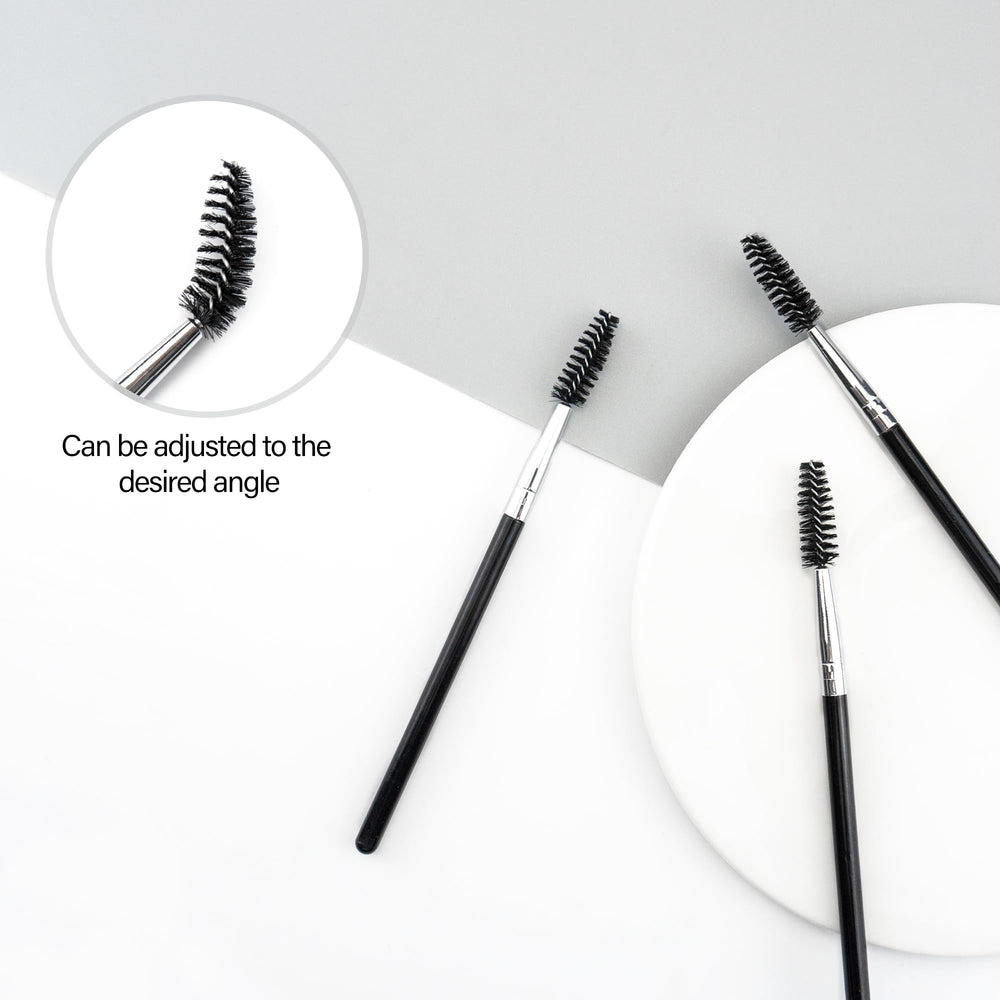 Set de 3 brochas Quacc para pestañas y cejas, reutilizables.