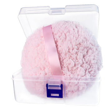 Quadafy Puff corporal tamaño grande, superficie suave para aplicación homogénea de polvo.