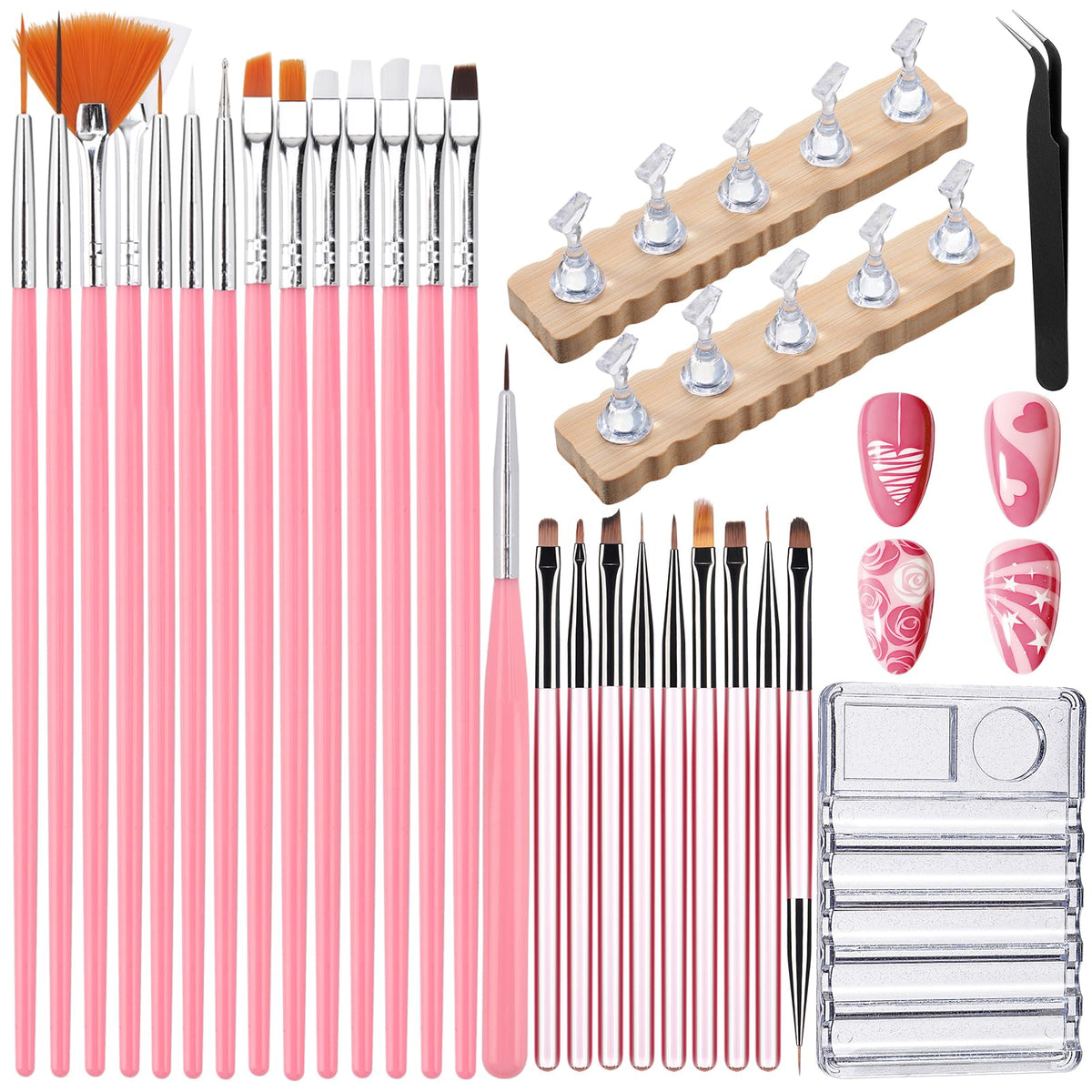 Brochas Quaferen para uñas: juego completo para diseños precisos.