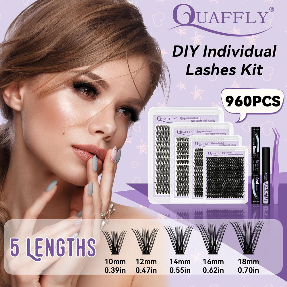 Pinzas de precisión QUAFFLY para colocar cada pestaña con control.