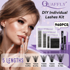 Pinzas de precisión QUAFFLY para colocar cada pestaña con control.