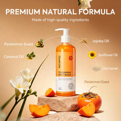 QualiLife Persimmon: textura cremosa y espuma suave para una limpieza delicada.