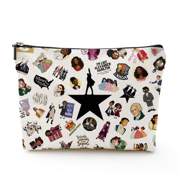 QualityLife Bolsito musical Hamilton frontal, ideal para maquillaje y accesorios.