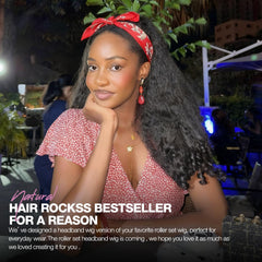 Quantum Love bob or long curly wig with natural hairline detail for daily use