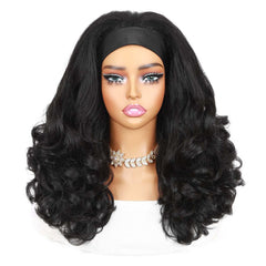 Quantum Love glueless headband wig demonstrates easy on-the-go styling.