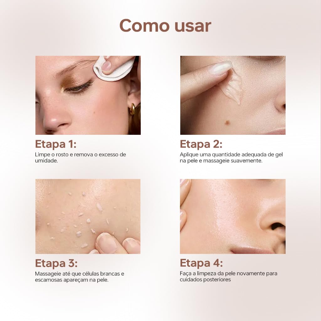 Resultados posibles con QUARXERY, textura uniforme tras exfoliación regular.