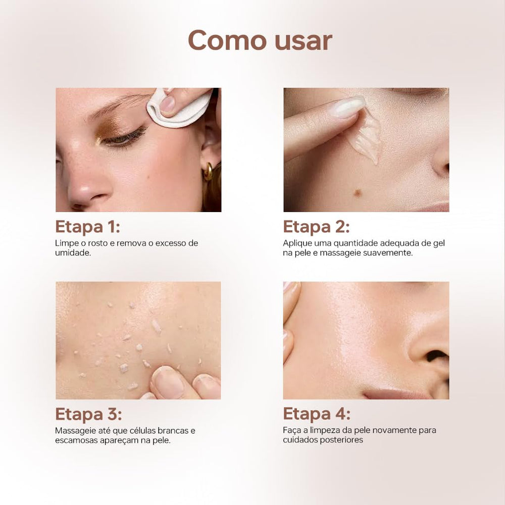 Resultados posibles con QUARXERY, textura uniforme tras exfoliación regular.