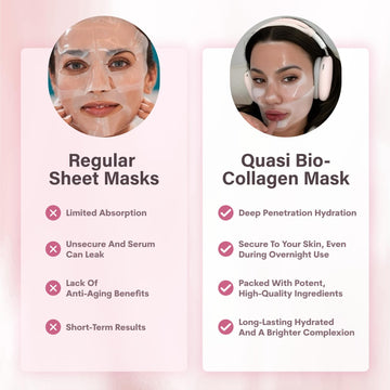 Quasi Bio-Collagen mascarilla de noche con sensación suave y rejuvenecedora.