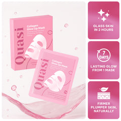 Quasi Bio-Collagen mascarilla mejora tono de piel y luminosidad.