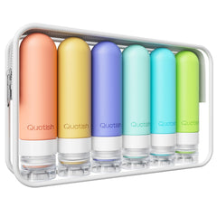 Quatish botellas de viaje 3oz sin fugas para maletas seguras.