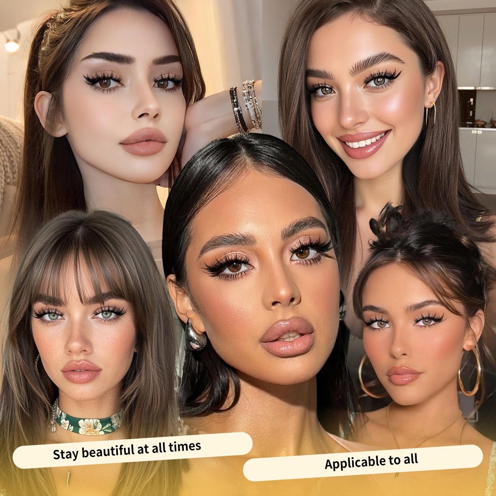 QUEWEL Fairy-Lash-Clusters Kit Mezcla longitudes 10–18 mm para versatilidad