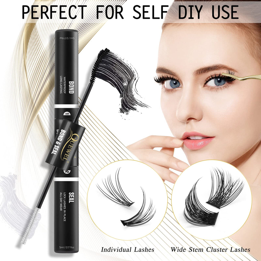 QUEWEL Lash Clusters retirada fácil sin residuo en la raíz.