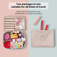Bolsa Queboom para cosméticos con cremallera doble de acceso rápido.