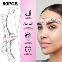 Queejoy gabarits sourcils 50 pour mesurer position et longueur avec précision.