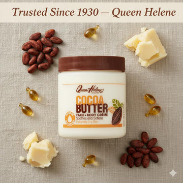 Textura cremosa de Queen Helene Cocoa Butter para aplicación suave.