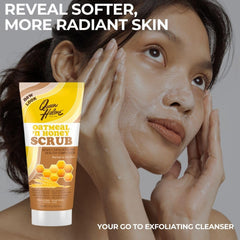Queen Helene tarro de exfoliante suave, aplicación para uso diario.