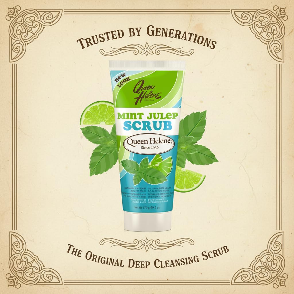 Sesión de spa casera con exfoliante Mint Julep Queen Helene.