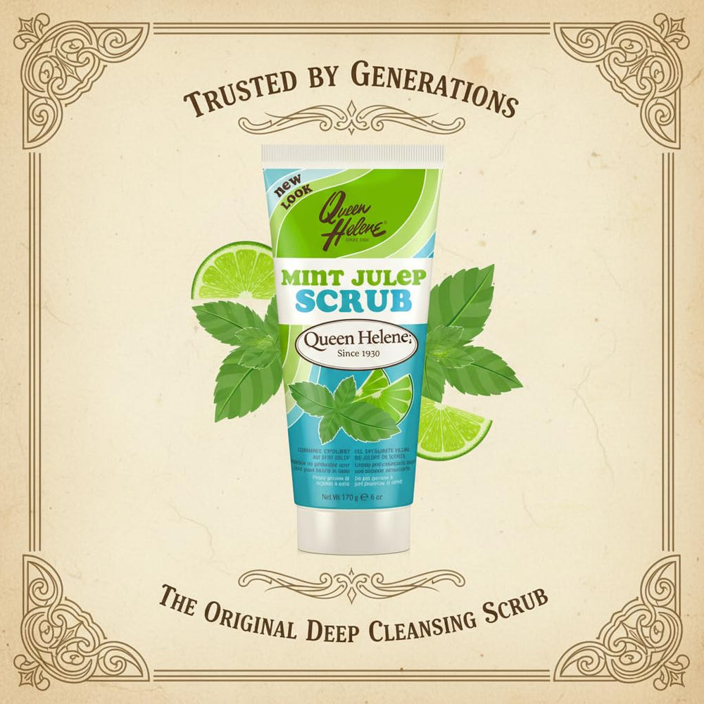 Sesión de spa casera con exfoliante Mint Julep Queen Helene.