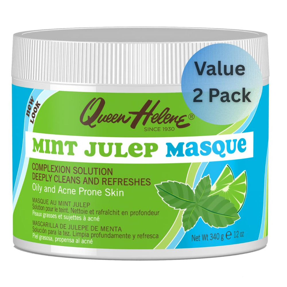 Queen Helene Mint Julep Masque en tarro, limpieza facial suave y fresca.