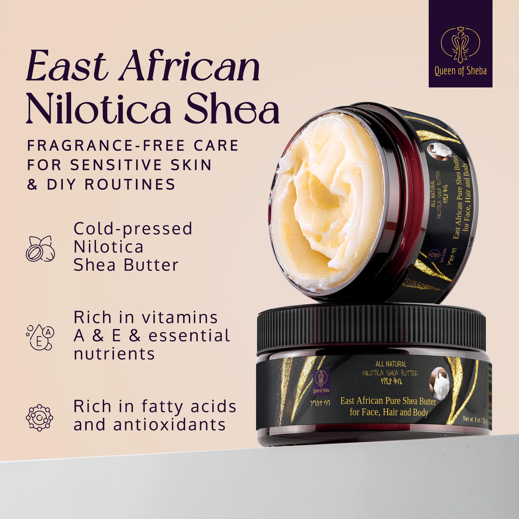 Textura crema suave de Queen of Shea para experiencia ligera