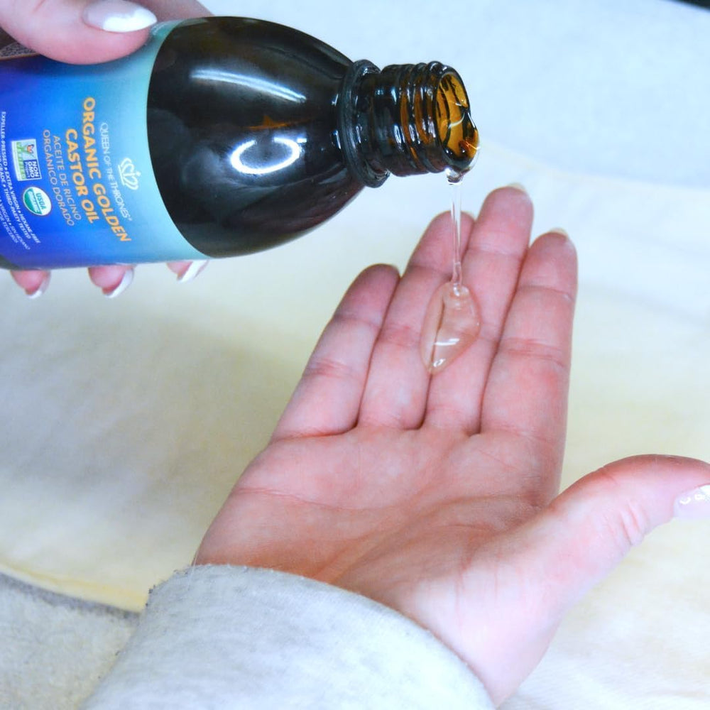 QUEEN OF THE THRONES Organic Golden Castor Oil for hair offers DIY conditioning.