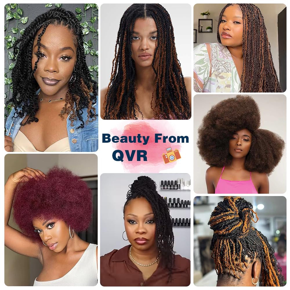 QVR Queen Virgin Remy textura afro rizada aporta volumen y definición