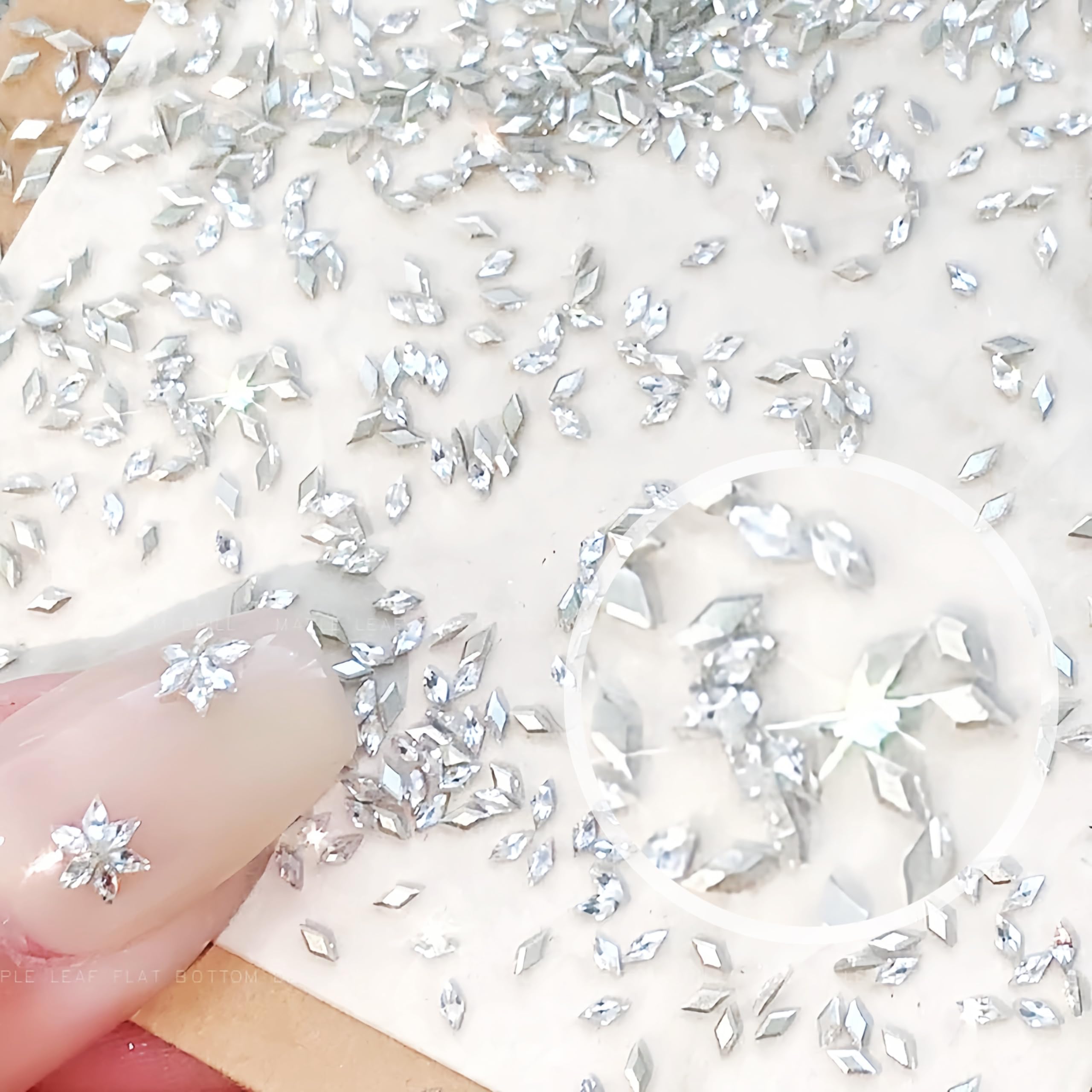 Piezas Quezadyl uñas 3D rhombicos zircon para decoración elegante