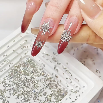 Charm de uñas Quezadyl 3D rombo zircon brillo elegante para manicura