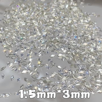 Accesorios Quezadyl uñas 3D romboides zircon para diseños