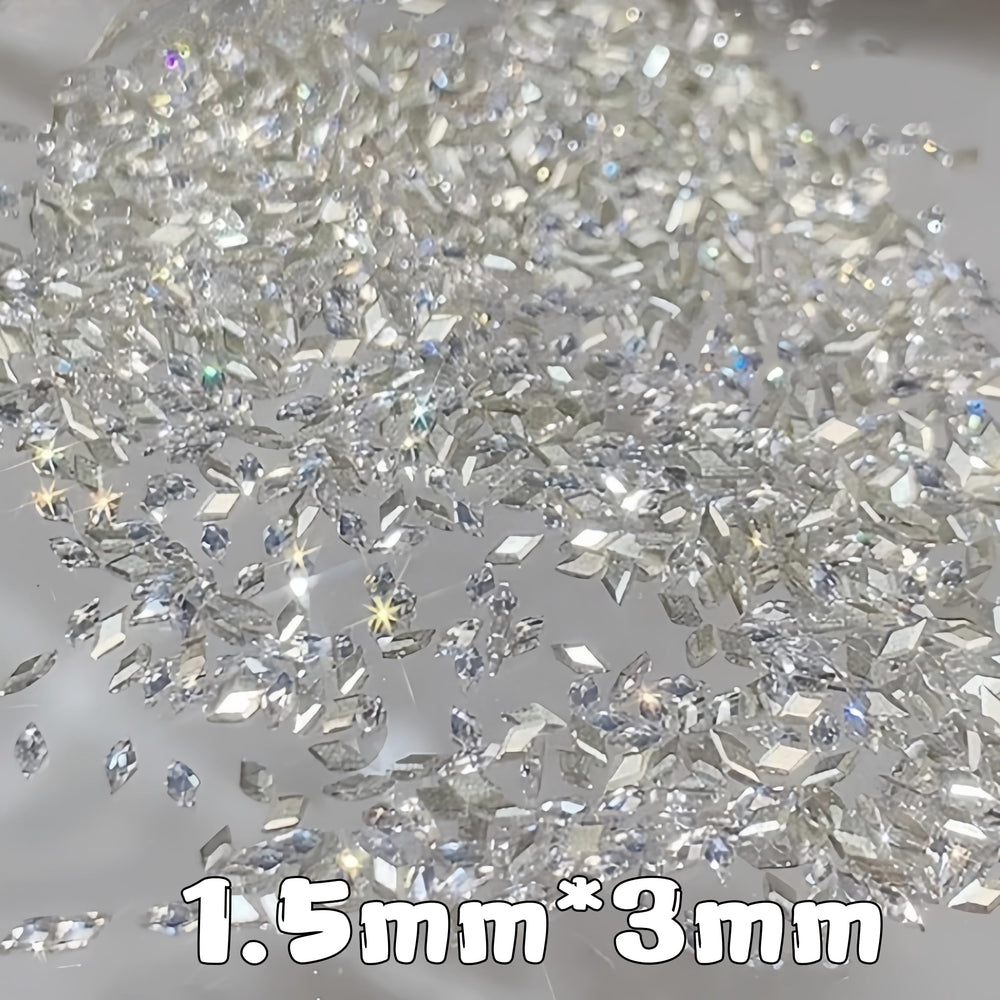 Accesorios Quezadyl uñas 3D romboides zircon para diseños