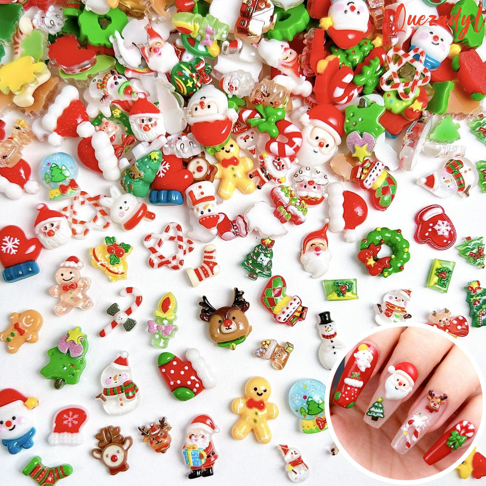 Quezadyl Papa Noel en uñas para un estilo festivo y llamativo