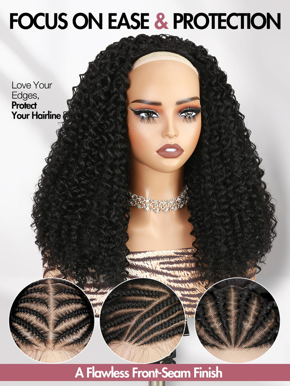 Quickwig Curly Half Wig Ponytail Ready 16in allows a quick, polished updo.