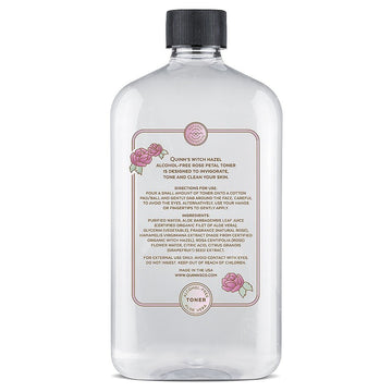 Quinn's aloe vera organica con rosas: hidratación suave y calmante.