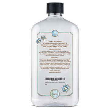 Cuidado diario suave con Quinns hamamelis sin alcohol y aloe vera