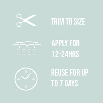 Quitch silicone scar sheets are water-resistant for daily use.