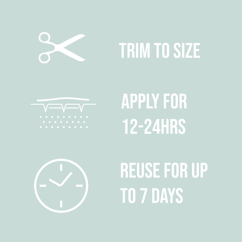 Quitch silicone scar sheets are water-resistant for daily use.
