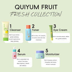 QUIYUM serum de sandía, fórmula hidratante para brillo natural.
