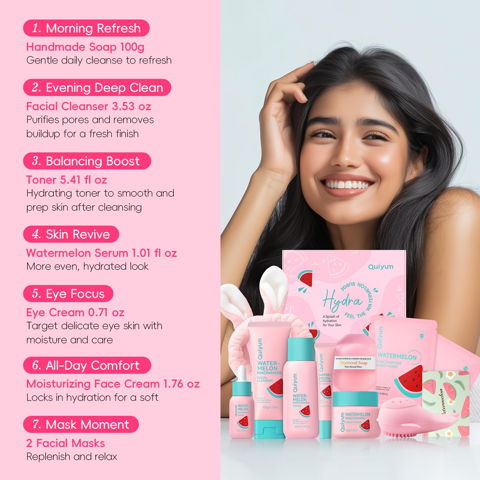QUIYUM crema hidratante sandía deja piel suave