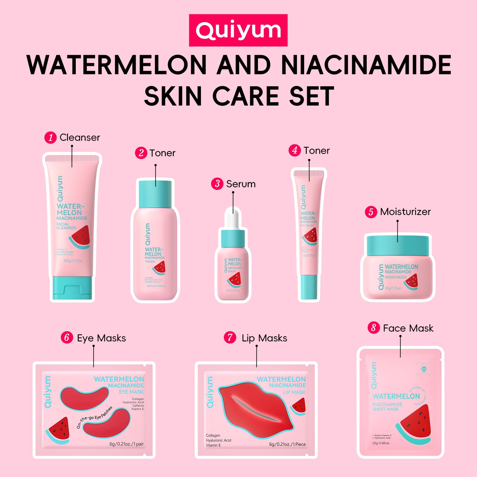 Mascarilla facial QUIYUM: hidratación intensa para piel radiante.
