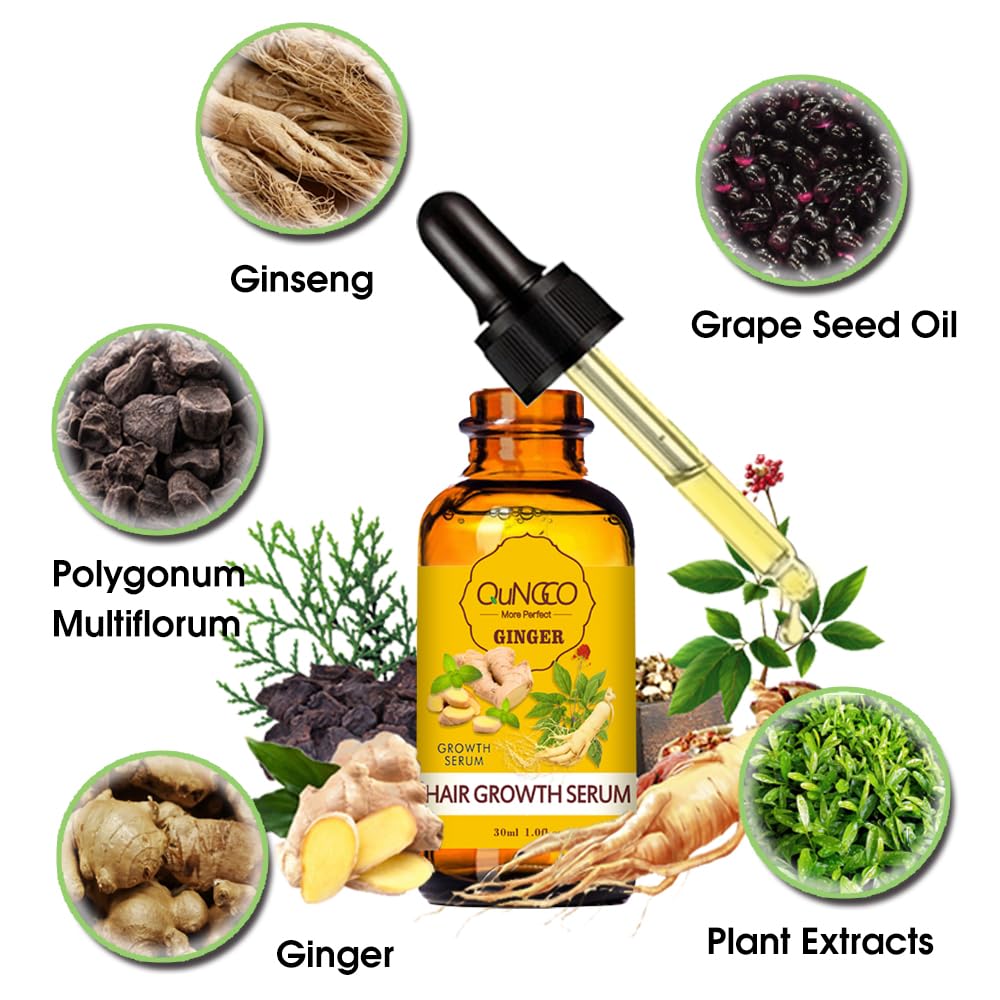 QUNGCO Serum, textura-aceite-ligero, ideal para uso diario en cabello
