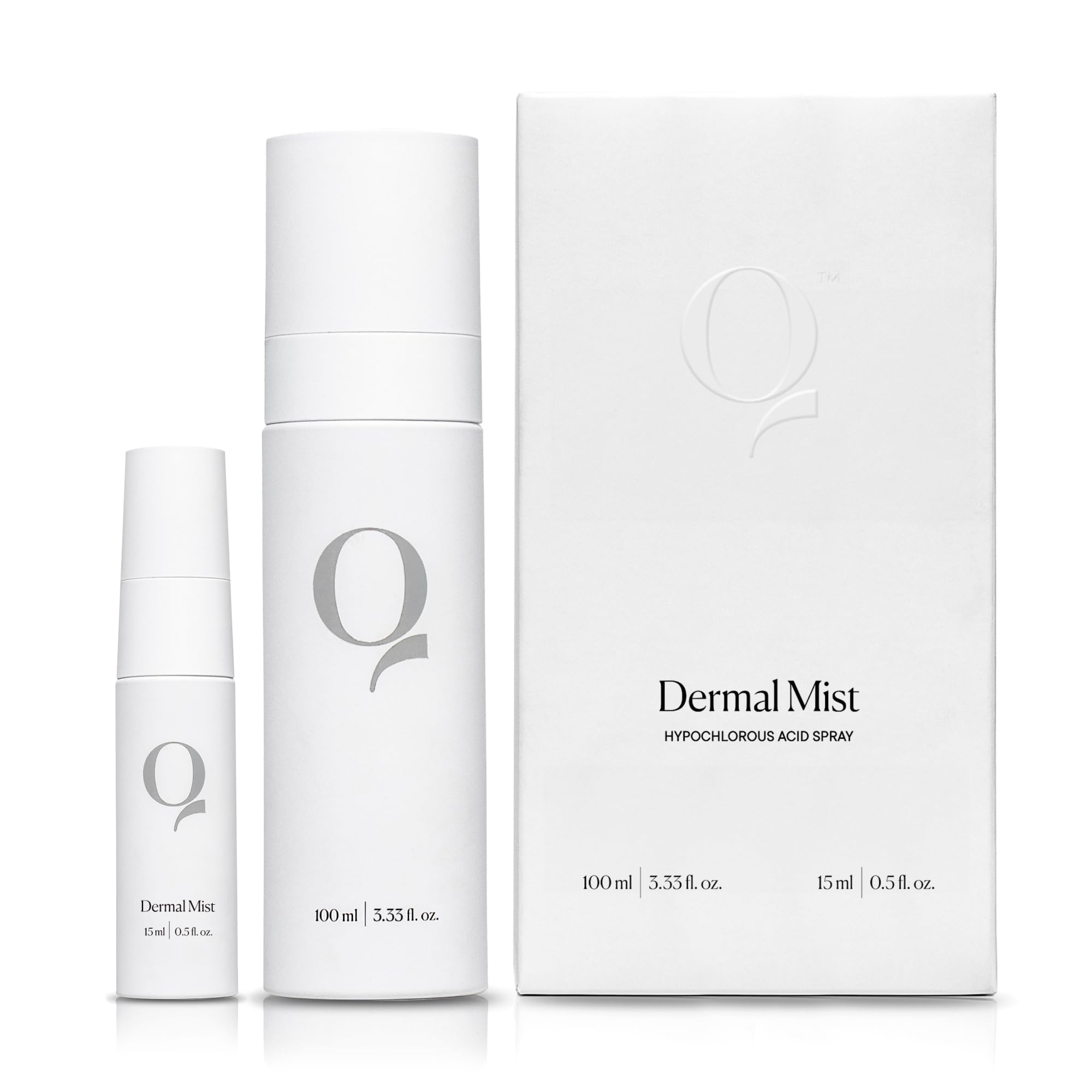 Qure Dermal Mist bottle close-up for refreshing, fragrance-free hydration