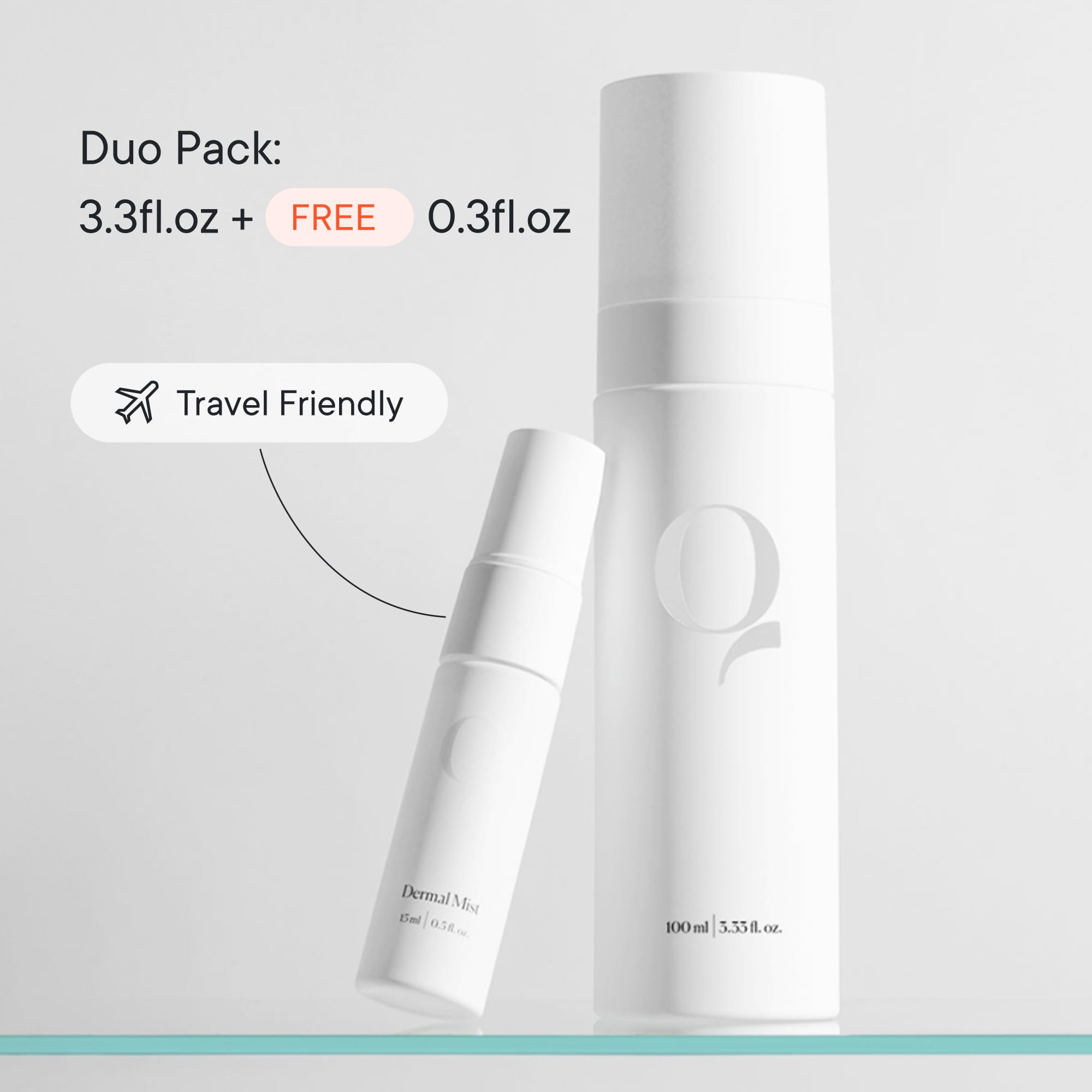 Qure Dermal Mist on a pillowcase for a clean sleeping surface