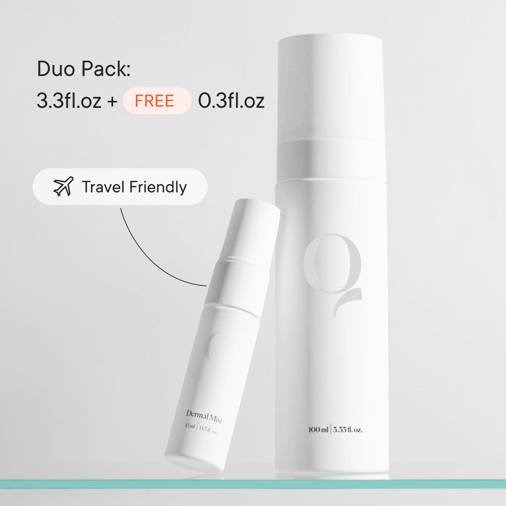 Qure Dermal Mist on a pillowcase for a clean sleeping surface