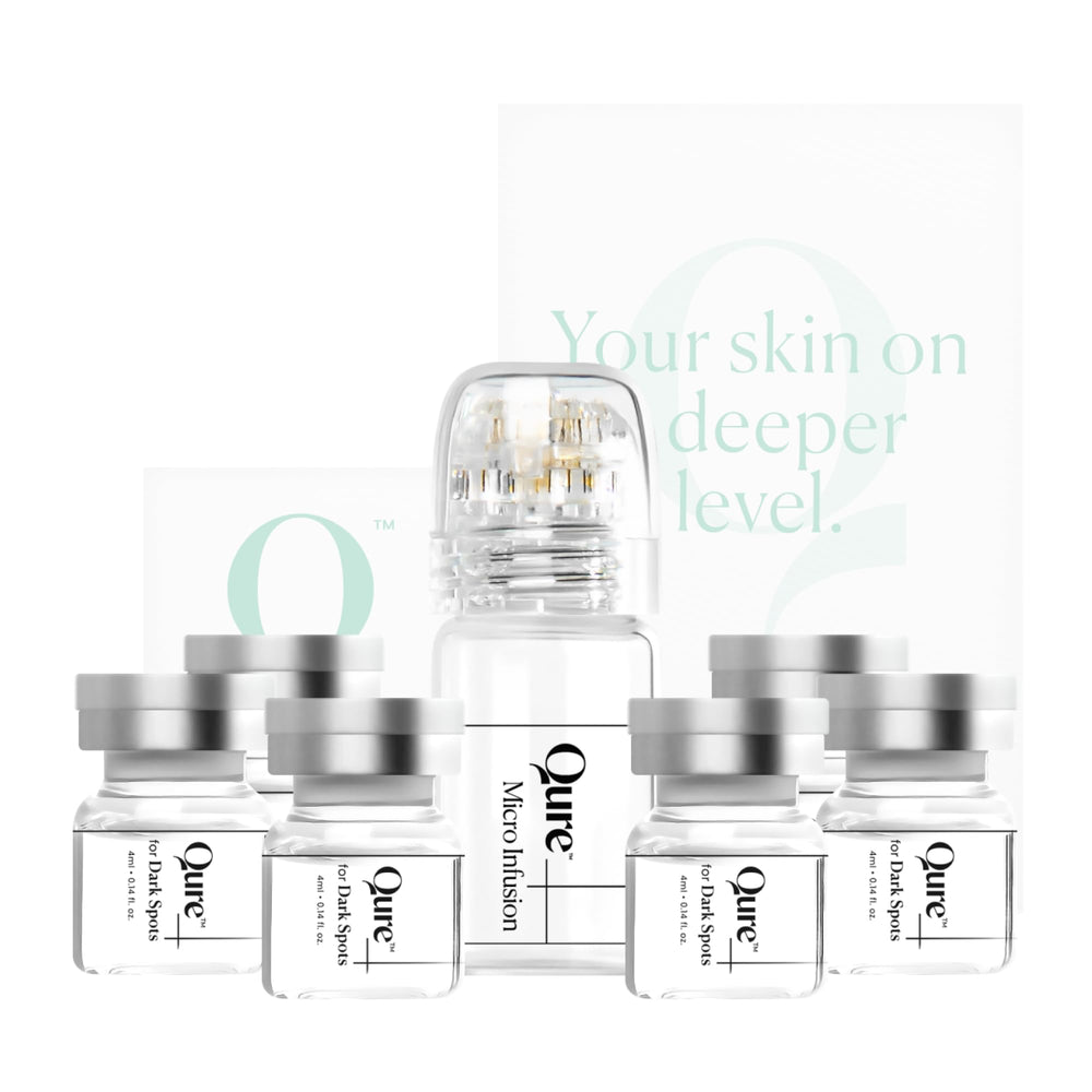 Qure Micro Infusion: estampas de un solo uso para rostro y cuello, higiene precisa.
